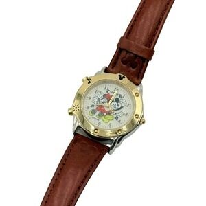Vintage Disney Lorus V52Y-X001 Mickey Minnie Mouse Watch Japan Movt